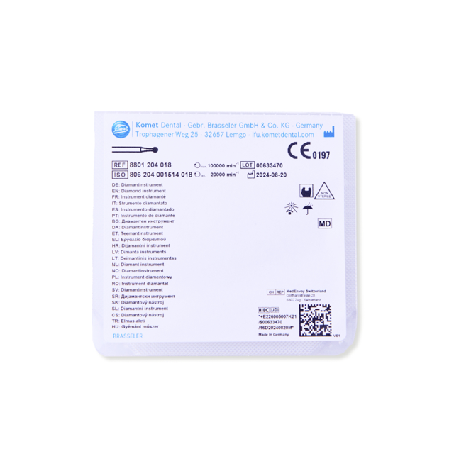 Komet diamant rund RA 8801/023, rød, 5 stk.