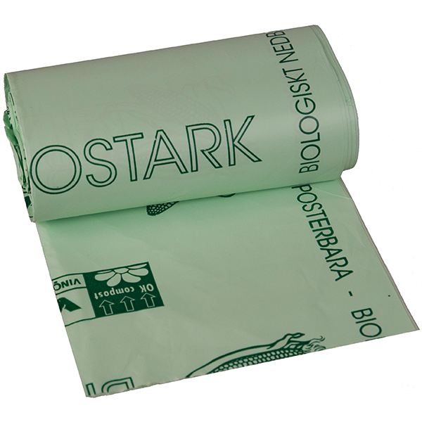 Affaldsposer, bionedbrydelige, 82 x 105 cm, grønne, rulle