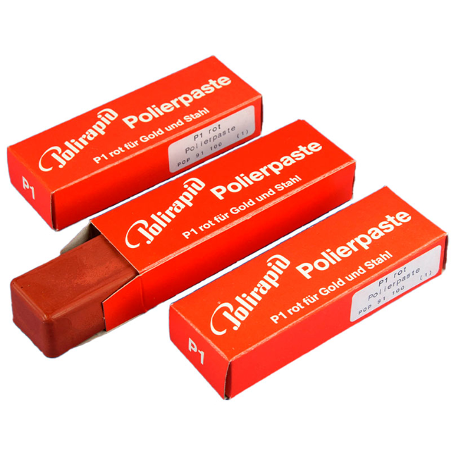 Polirapid polerpasta til guld og stål P1 rød, 55 g
