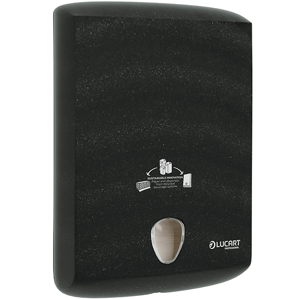 Lucart Econatural Dispenser til Z-fold, sort, stk.