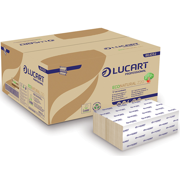 Lucart Econatural håndklædeark, z-fold, 15x200 ark