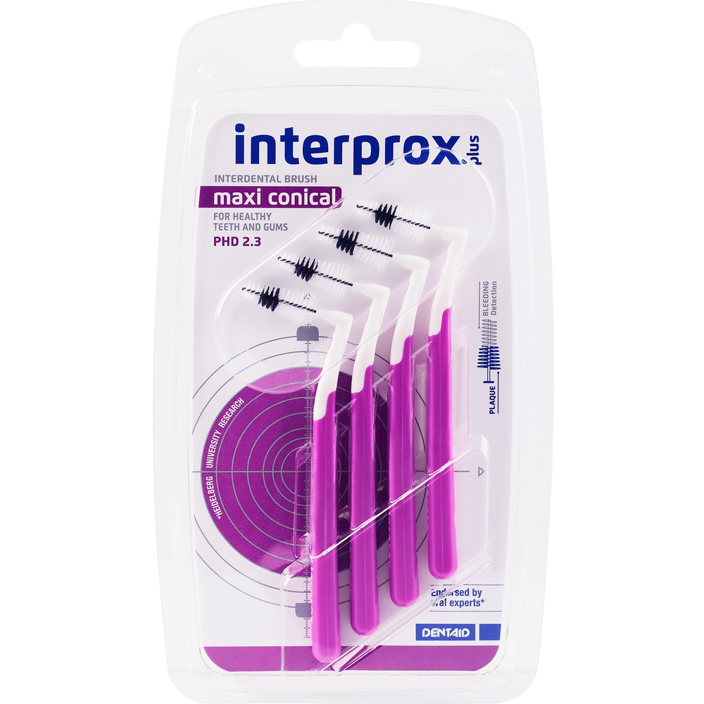 Interprox Plus 2,3 mm, lilla, konisk, 12x4 stk