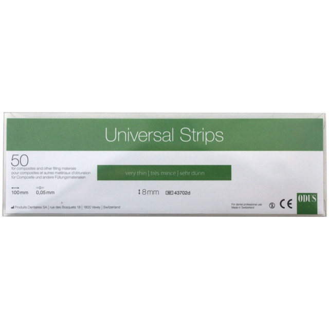 Odus universalstrips lige 8 mm, 50 stk.
