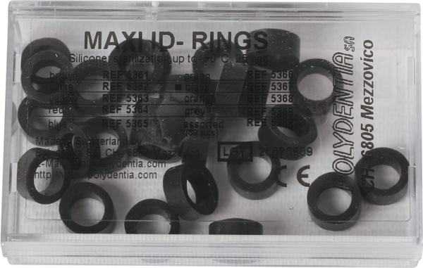 Farvemarkeringsringe maxi sorte, 25 stk.