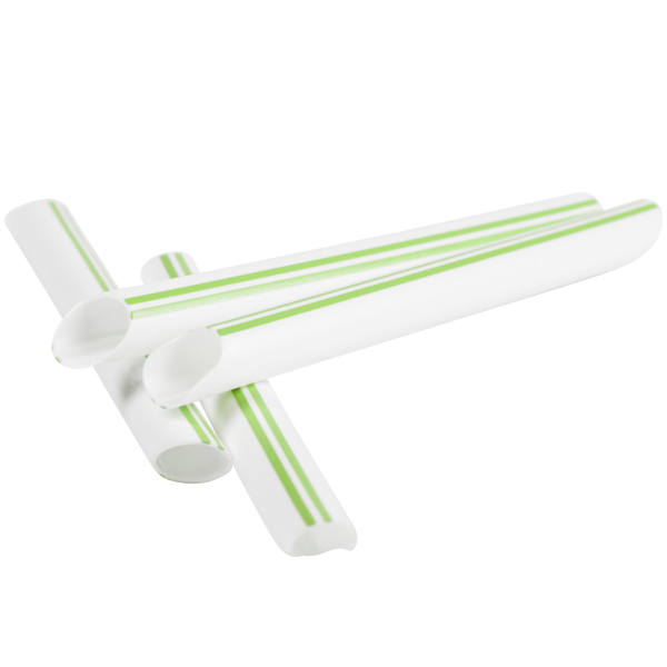 Hygovac Bio sugerør, hvide/grønne, 120 mm 1000 stk