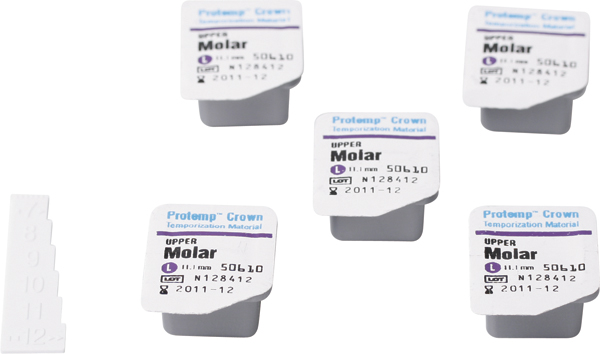 Protemp Crown Biscuspid Upper Small, 5 stk.