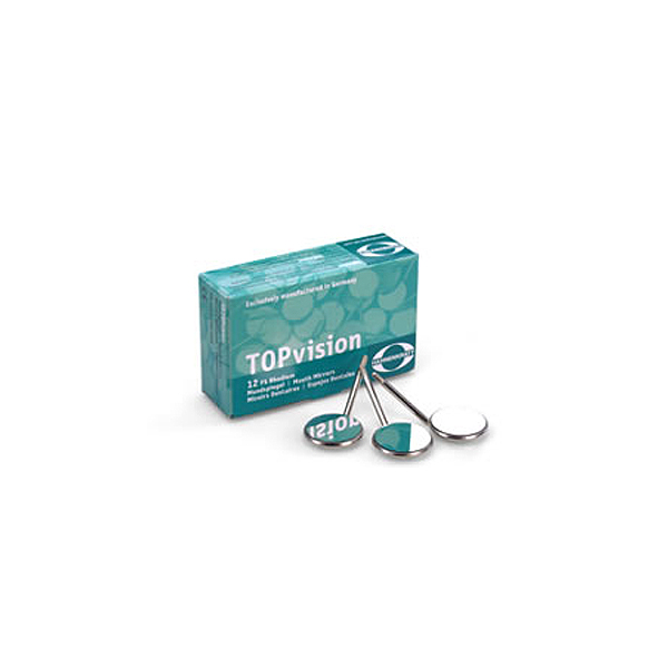 Hahnenkratt mundspejle mini, Rhodium,10 mm, stk.