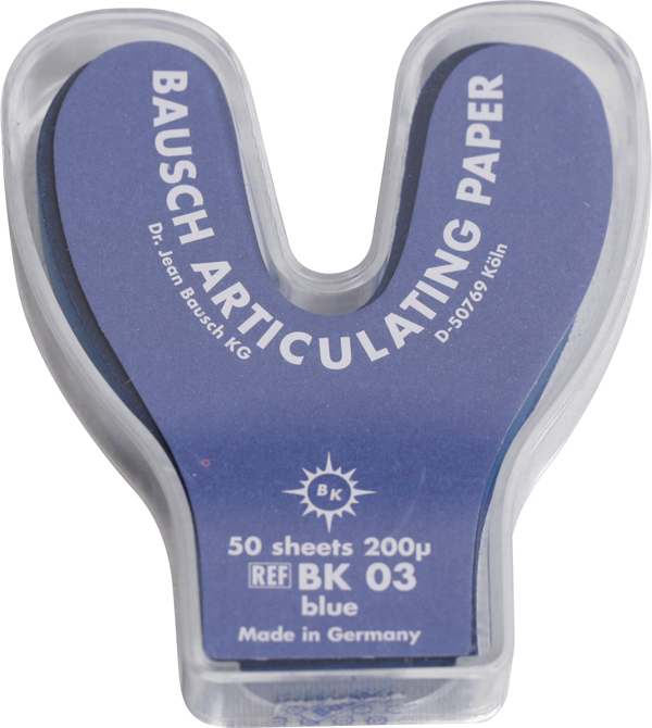 Bausch artikulationspapir BK-03, blå, 50 stk.
