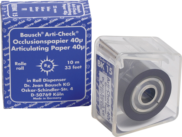 Bausch artikulationspapir BK-15, blå, 10 meter