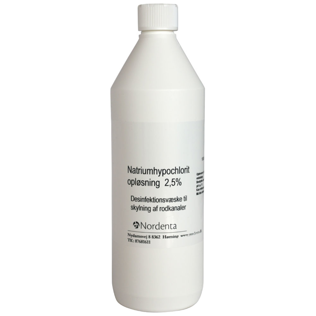 Nordenta natriumhypochlorit 2,5%, 1 liter