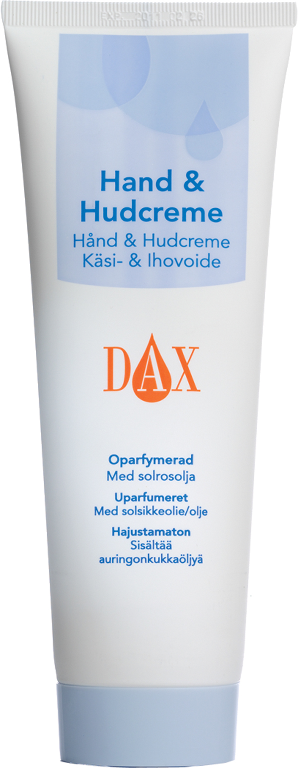 Dax Hånd- og Hudcreme uparfumeret, tube, 250 ml