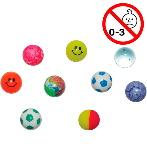 Legetøj, hoppebolde, 25 mm, assorteret, 250 stk.