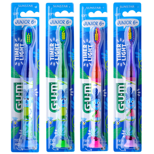 Gum tandbørster 903 junior LIGHT-UP,12 stk.