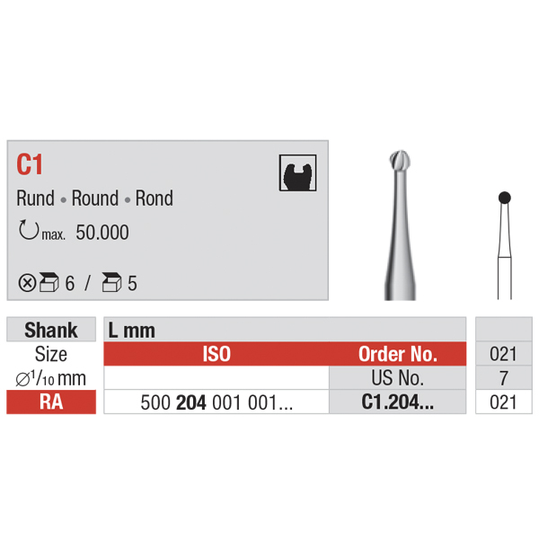 Edenta HM rosenbor RA C1/021, 5 stk.