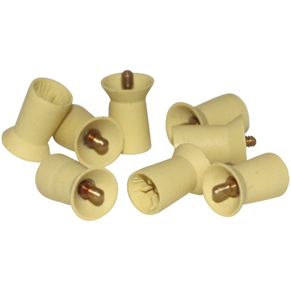 Stoddard gummikopper m/skrue, blå, hårde, 100 stk.