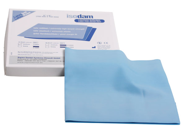 Isodam non-latex kofferdam medium, lyseblå, 20 stk
