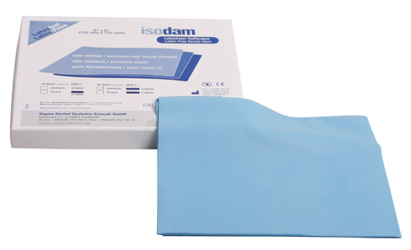 Isodam non-latex kofferdam medium, lyseblå, 40 stk