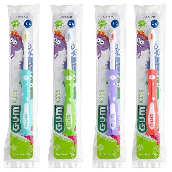 Gum tandbørster 901, kids Monster, blød, 12 stk.