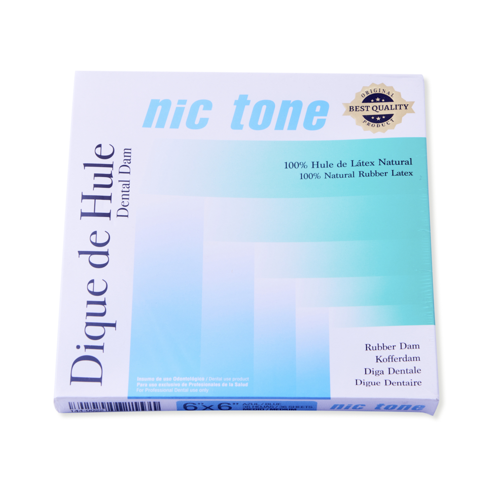 Nic Tone kofferdam, blå, medium, 36 stk.