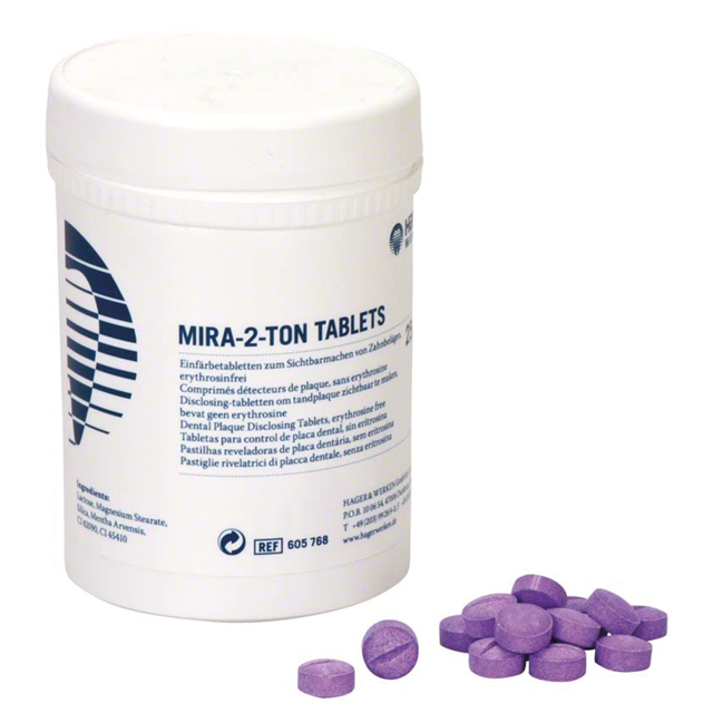 Mira-2-Ton farvetabletter, 250 stk.