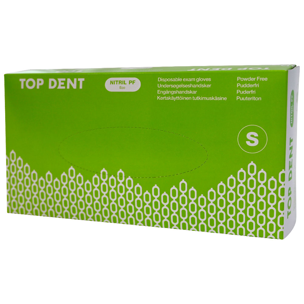 TopDent ECO handsker, nitril PF str. S, 100 stk.