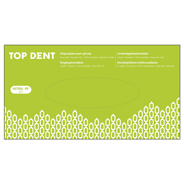 TopDent ECO handsker, nitril PF str. M, 100 stk.