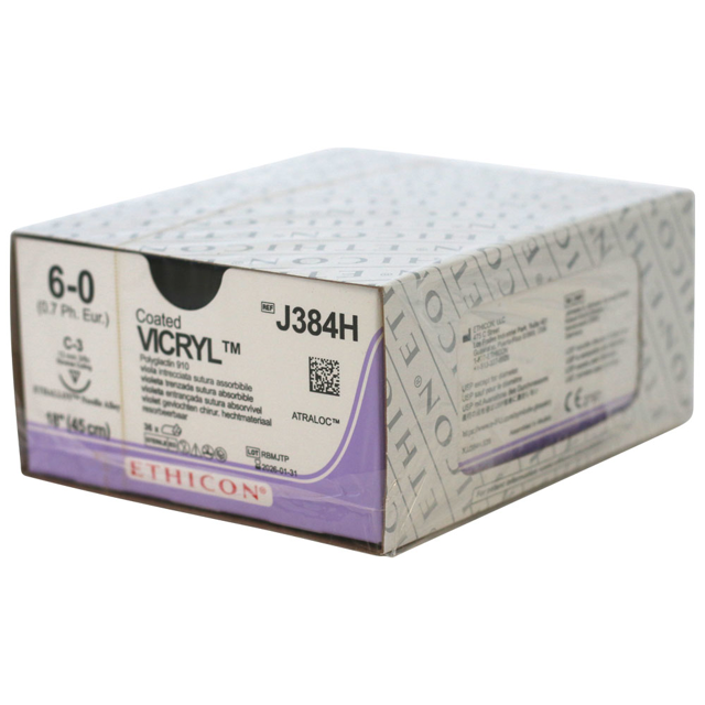 Ethicon sutur J384H 6-0  vicryl, 36 stk