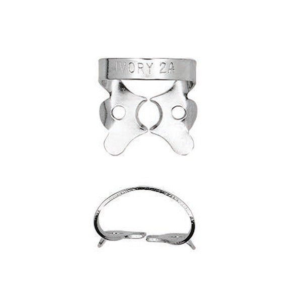 Ivory kofferdamklamme SS 2A, satineret