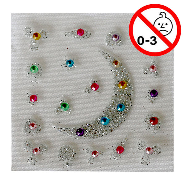 Legetøj, klistermærker m/glittersten, 120 ark