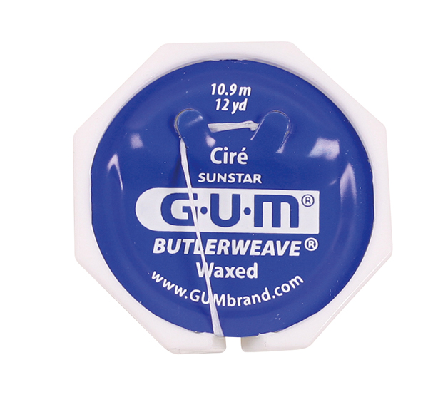 Gum Butlerweave tandtråd vokset, 3,6 m