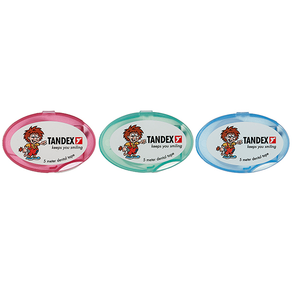 Tandex tandtråd, flad, vokset, 5 m, 60 stk.