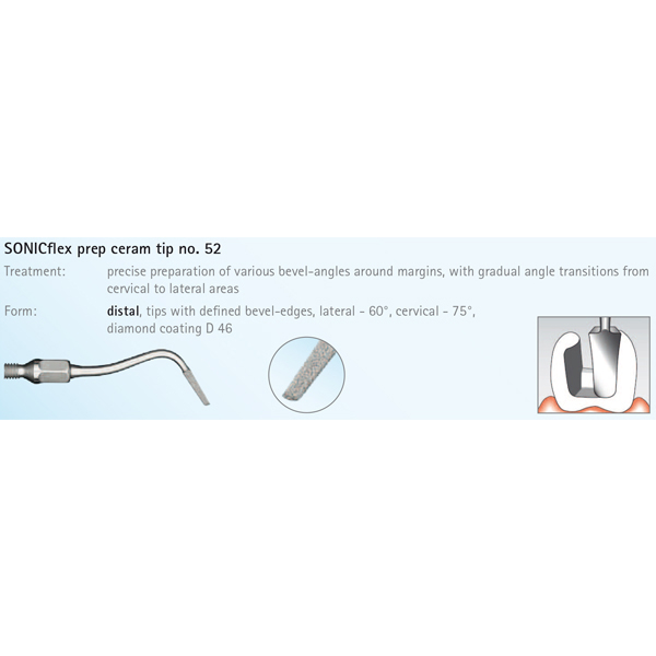 Sonicflex prep ceram tip no. 52, distal