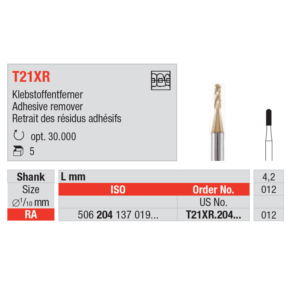 Edenta HM bor cylinder RA T21XR/012, 5 stk.