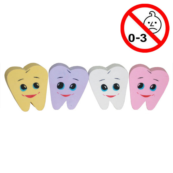 Legetøj, tandviskelæder til blyantstop, 72 stk.