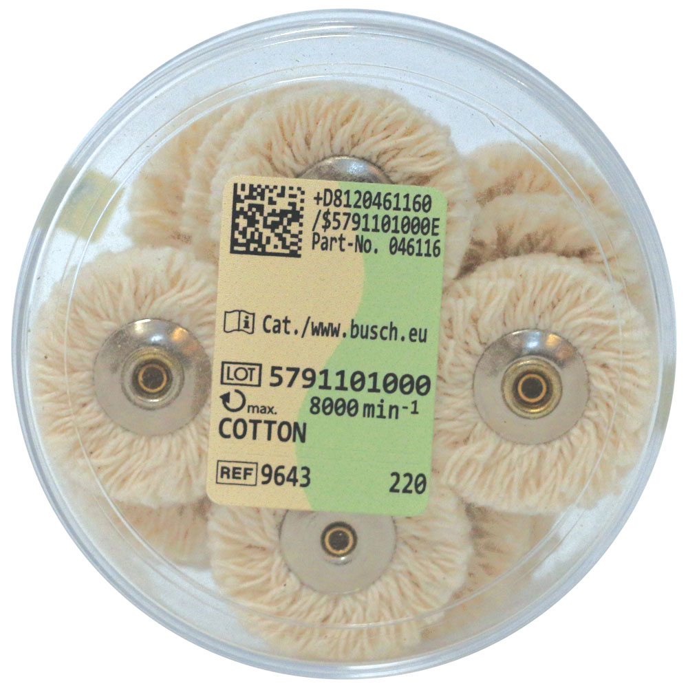 Busch bomuldshjul, umont. 12 stk.
