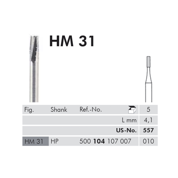 Meisinger HM bor cylinder HP 31/010, 5 stk.