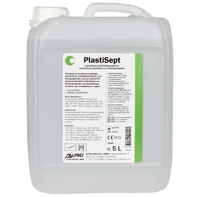 PlastiSept eco overfladedesinfektion, dunk, 5 l