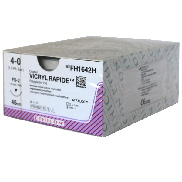 Ethicon sutur FH1642H 4-0 vicryl rapid, 36 stk.