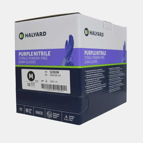 Purple Nitrile handsker, sterile, str. M, 50 par