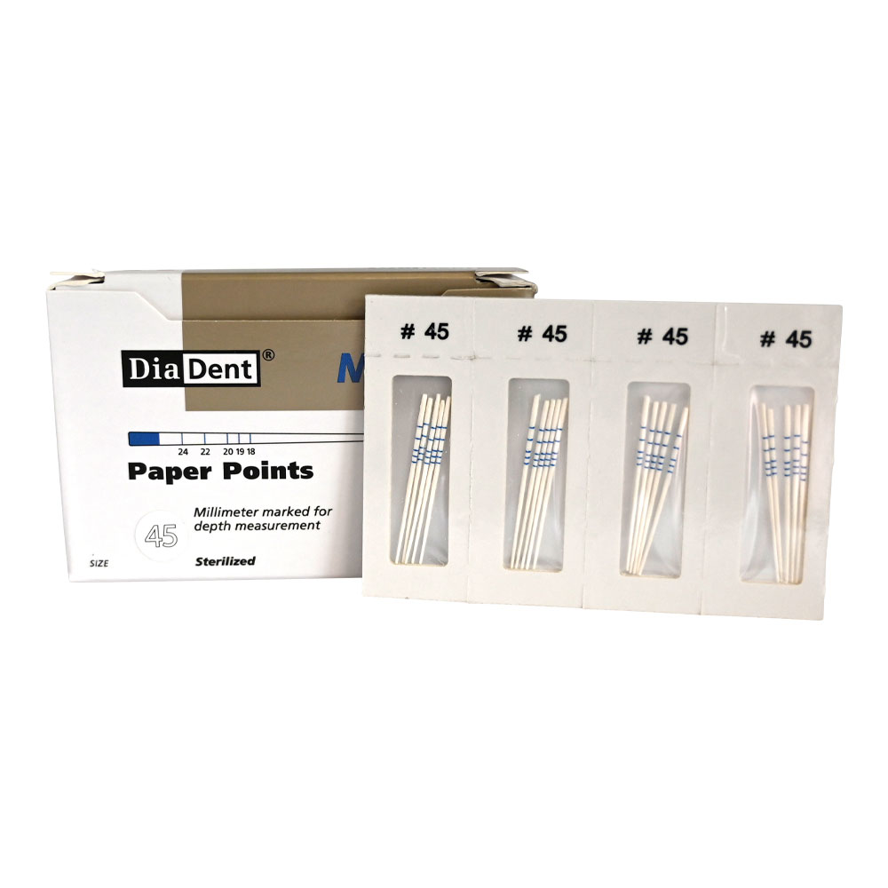 DiaDent paperpoints m. mm-inddeling str 45 200 stk