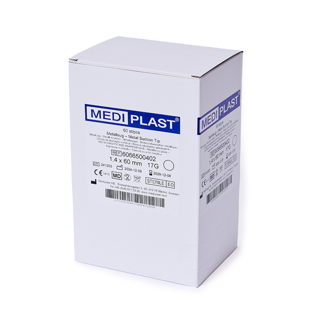 Mediplast kanyle, lige 1,4 x 60 mm, 60 stk