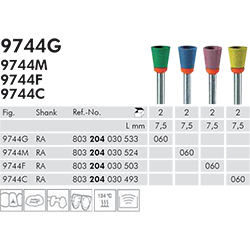 Meisinger polerere kop RA 9744C/060 gul, 2 stk.