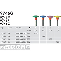 Meisinger polerere linse RA 9746C/100 gul, 2 stk.