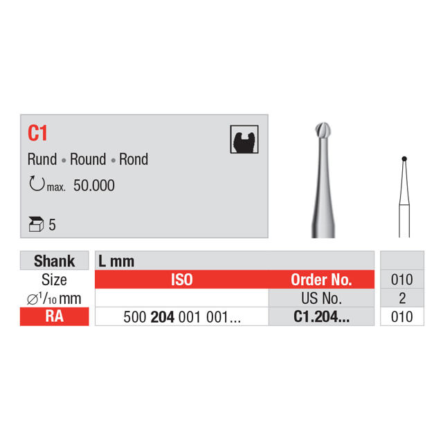Edenta HM rosenbor RA C1/010, 5 stk.