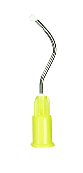 Metal Dento-Infusor tips, 19G, gul m/metal, 100stk