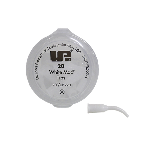 White Mac tips, hvid plast, 20 stk. 