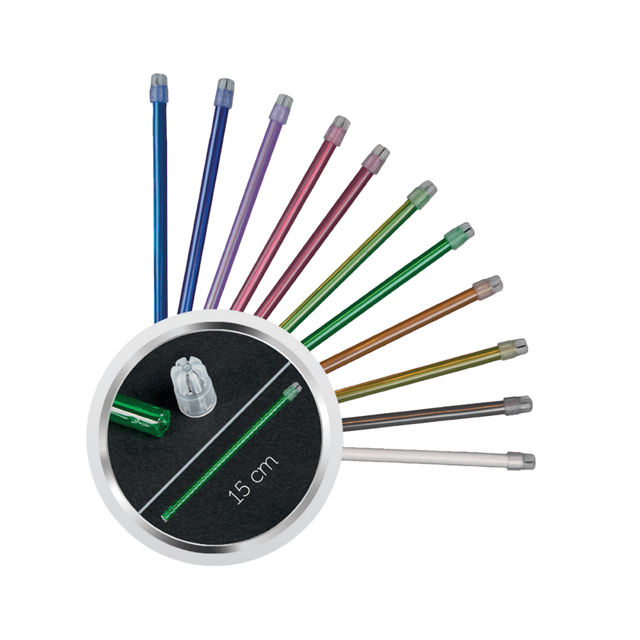 Monoart engangssug, transparent mørkeblå, 15 cm, 100 stk.