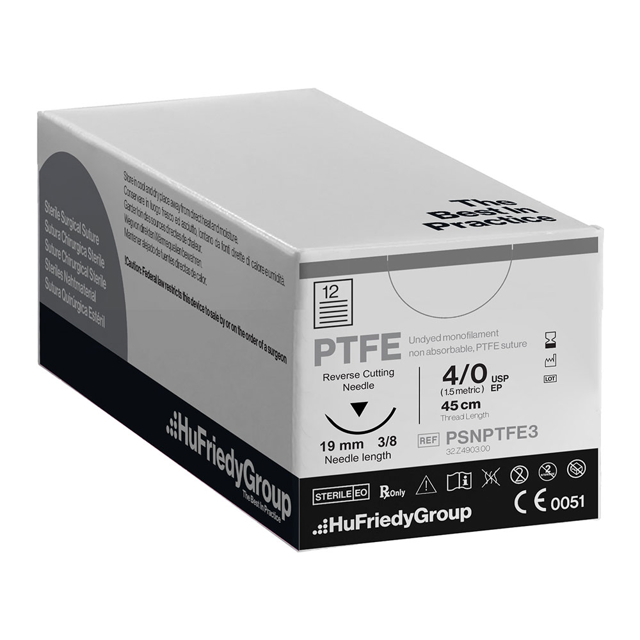 Hu-Friedy sutur PTFE  4-0 C-6 nål, 12 stk