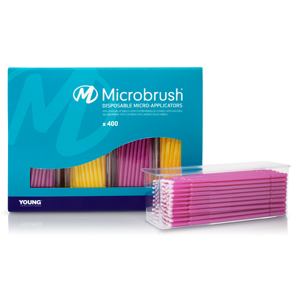 Microbrush Plus Fine, gul/pink , 4 x 100 stk.
