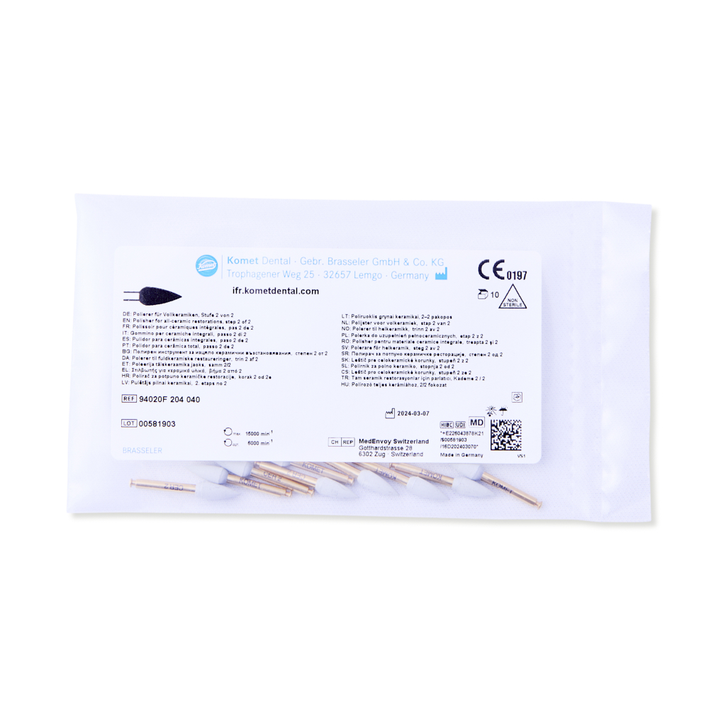 Komet keramik polerer flamme RA 94020F grå, 10 stk